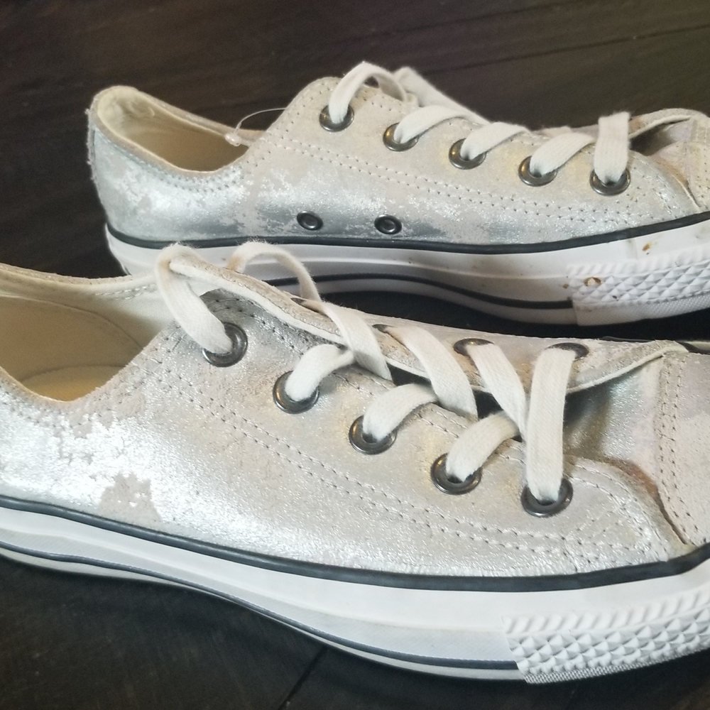 Converse Shimmering Silver Sneakers